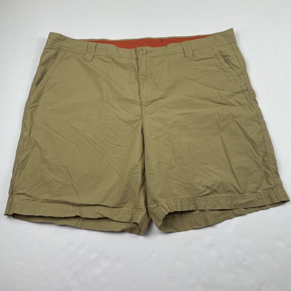 Columbia Chino Shorts Men’s 38x8 Beige Flat Front Outdoor Hiking Camping